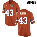 Women's Florida Gators #43 Nicolas Sutton NCAA Nike Orange Authentic Stitched College Football Jersey ZIK8062EI